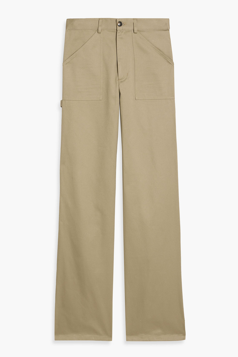 nili lotan - quentin cotton flared pants - green - us 2