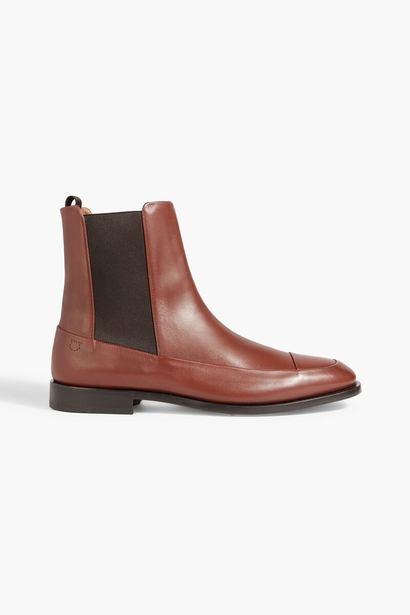 Ferragamo - Genesio leather Chelsea boots - Brown - US 8.5