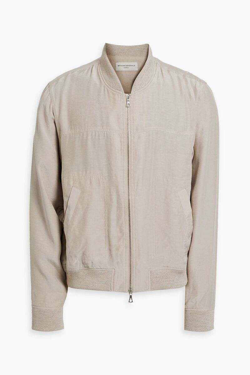 Officine Générale - Stefano Lyocell bomber jacket - Neutral - L