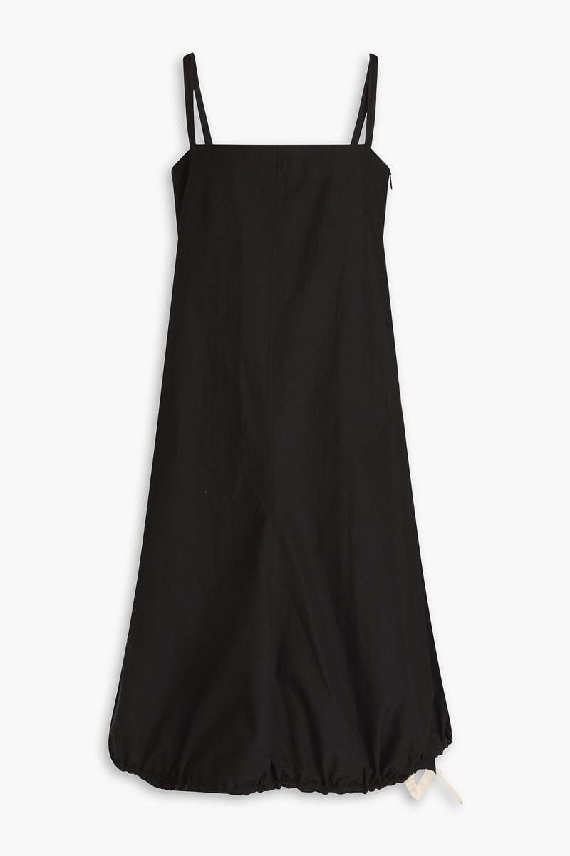 proenza schouler - emilia crinkled cotton-blend poplin dress - black - us 0