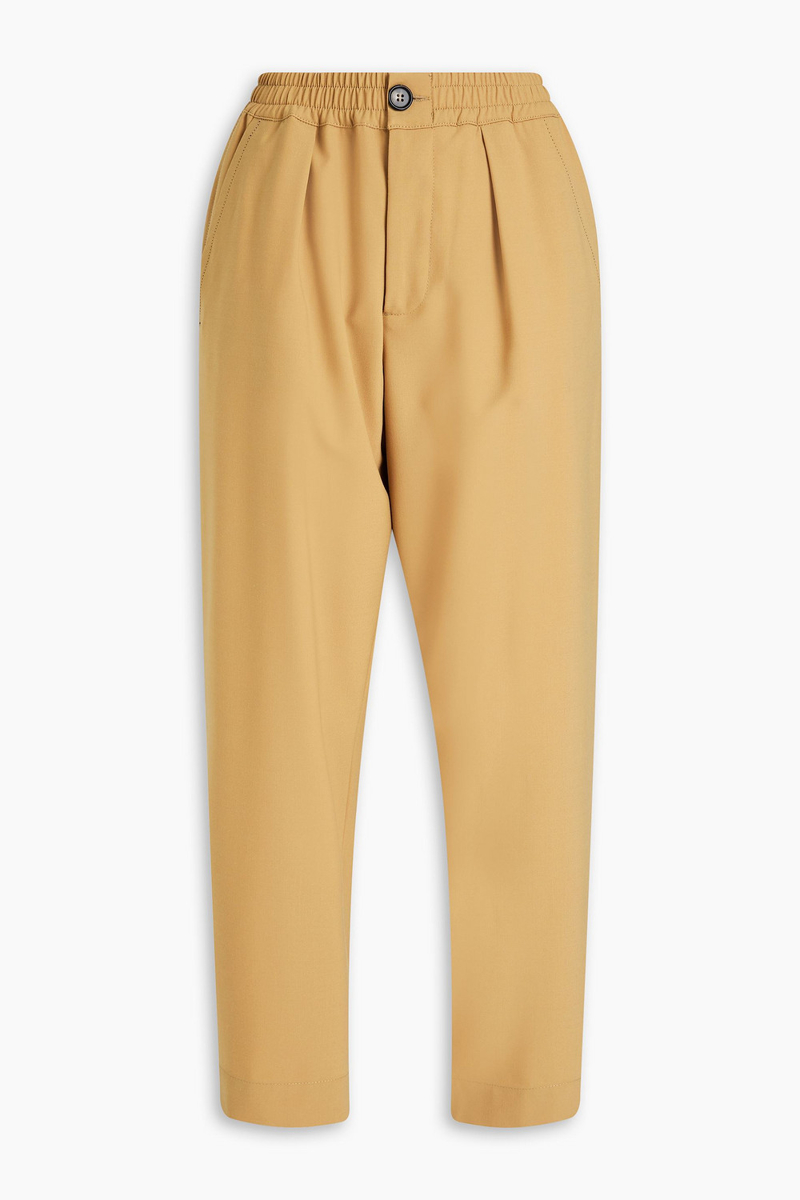 marni - cropped woven tapered pants - neutral - it 36
