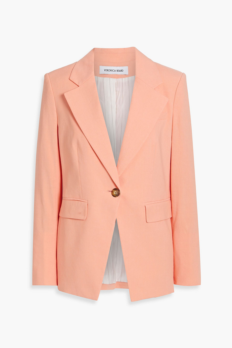 veronica beard - hayward linen-blend blazer - orange - us 00