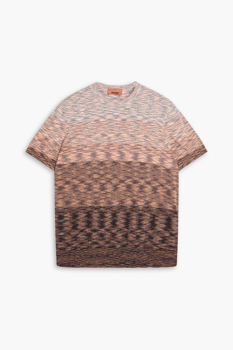 Missoni - Space-dyed cotton T-shirt - Orange - IT 52