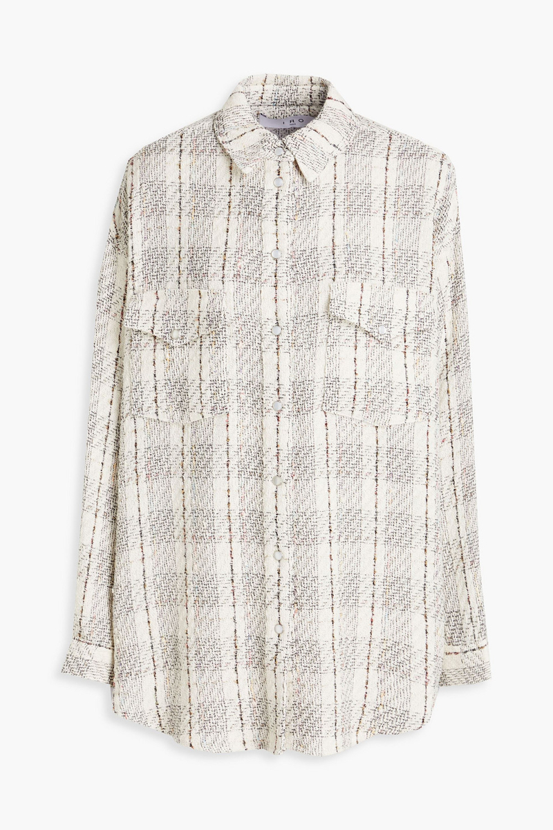 IRO - Vicenta oversized cotton-blend tweed jacket - White - FR 36