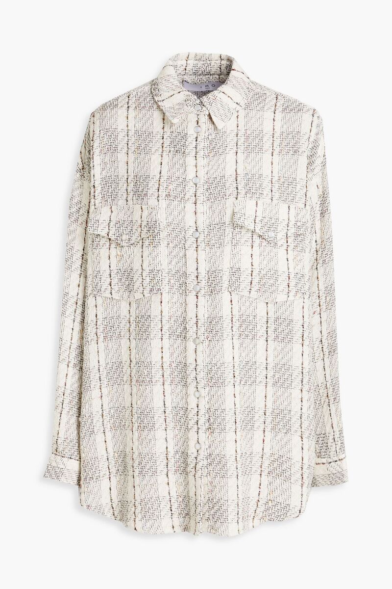 IRO - Vicenta oversized cotton-blend tweed jacket - White - FR 36