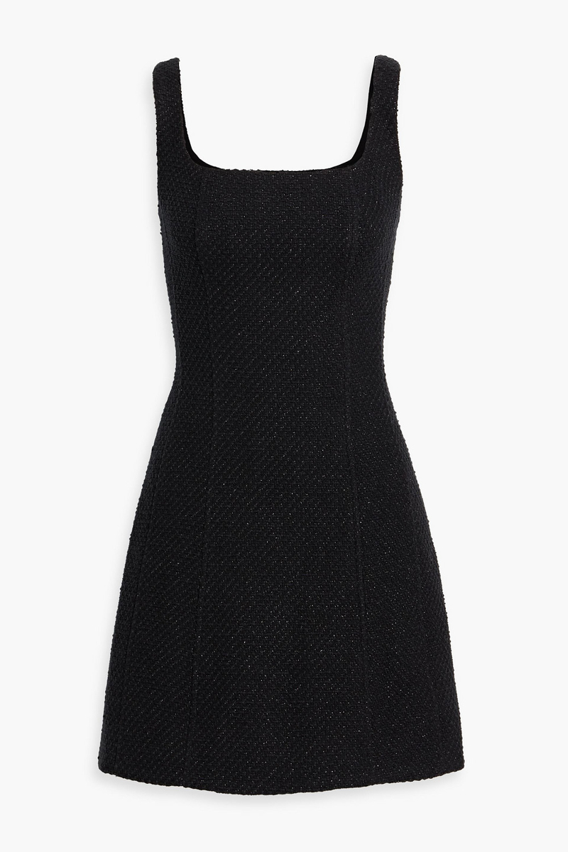 veronica beard - delphine cotton-blend tweed mini dress - black - us 00