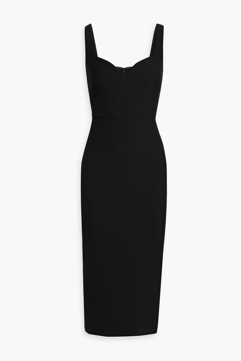 veronica beard - lele crepe midi dress - black - us 00