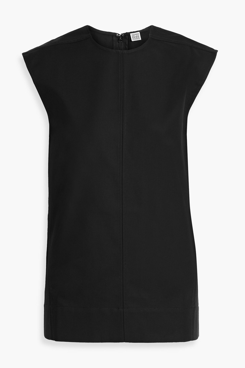 toteme - cotton-canvas top - black - fr 30