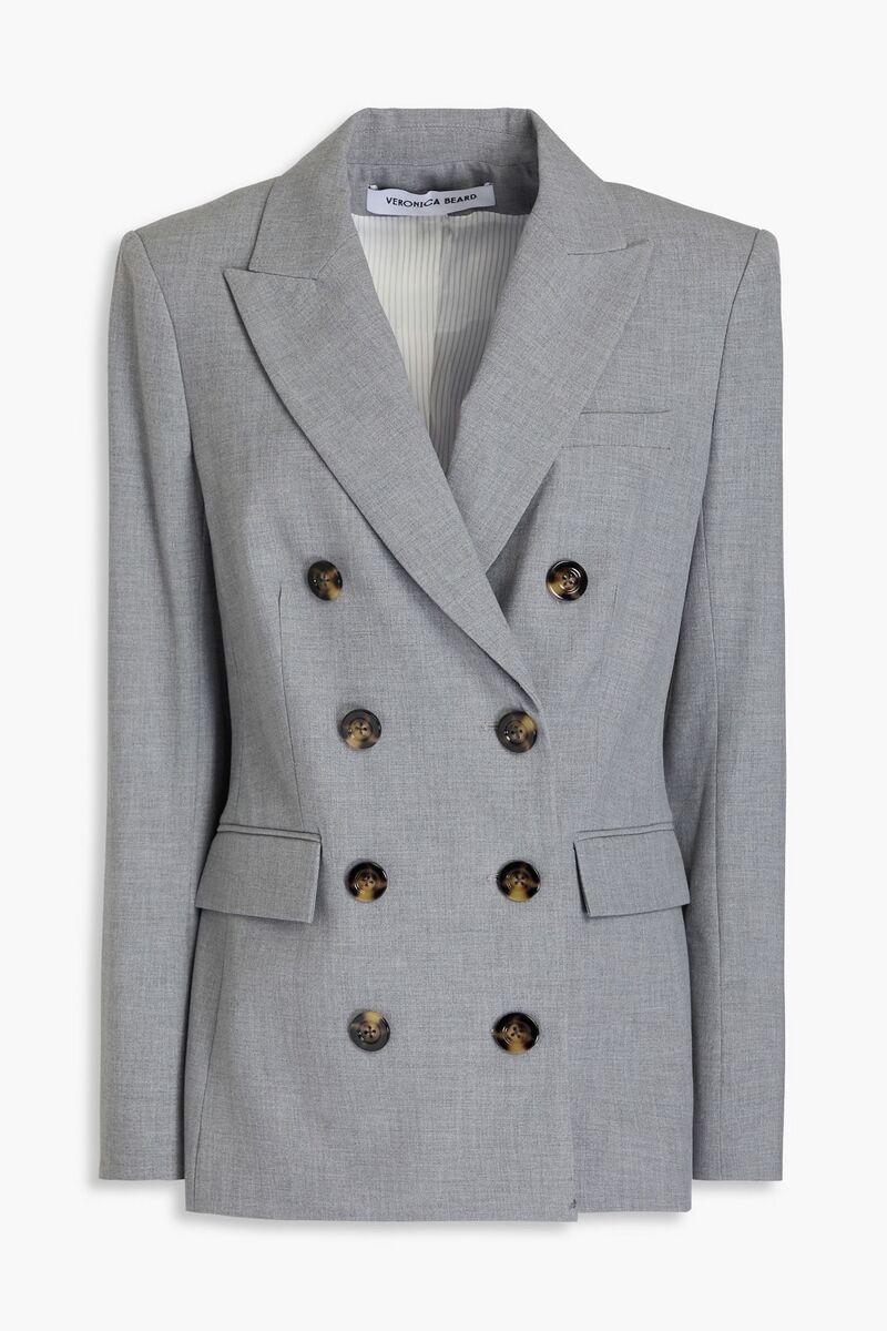 Veronica Beard - Fevre Dickey double-breasted tweed blazer - Gray - US 6