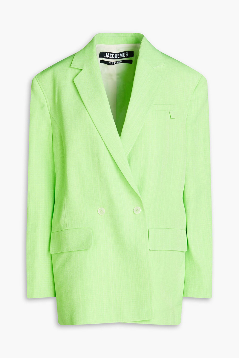 JACQUEMUS - Marino double-breasted crepe blazer - Green - FR 32