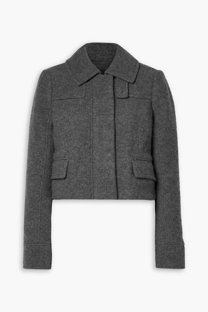 Proenza Schouler - Cropped wool-felt jacket - Gray - US 12
