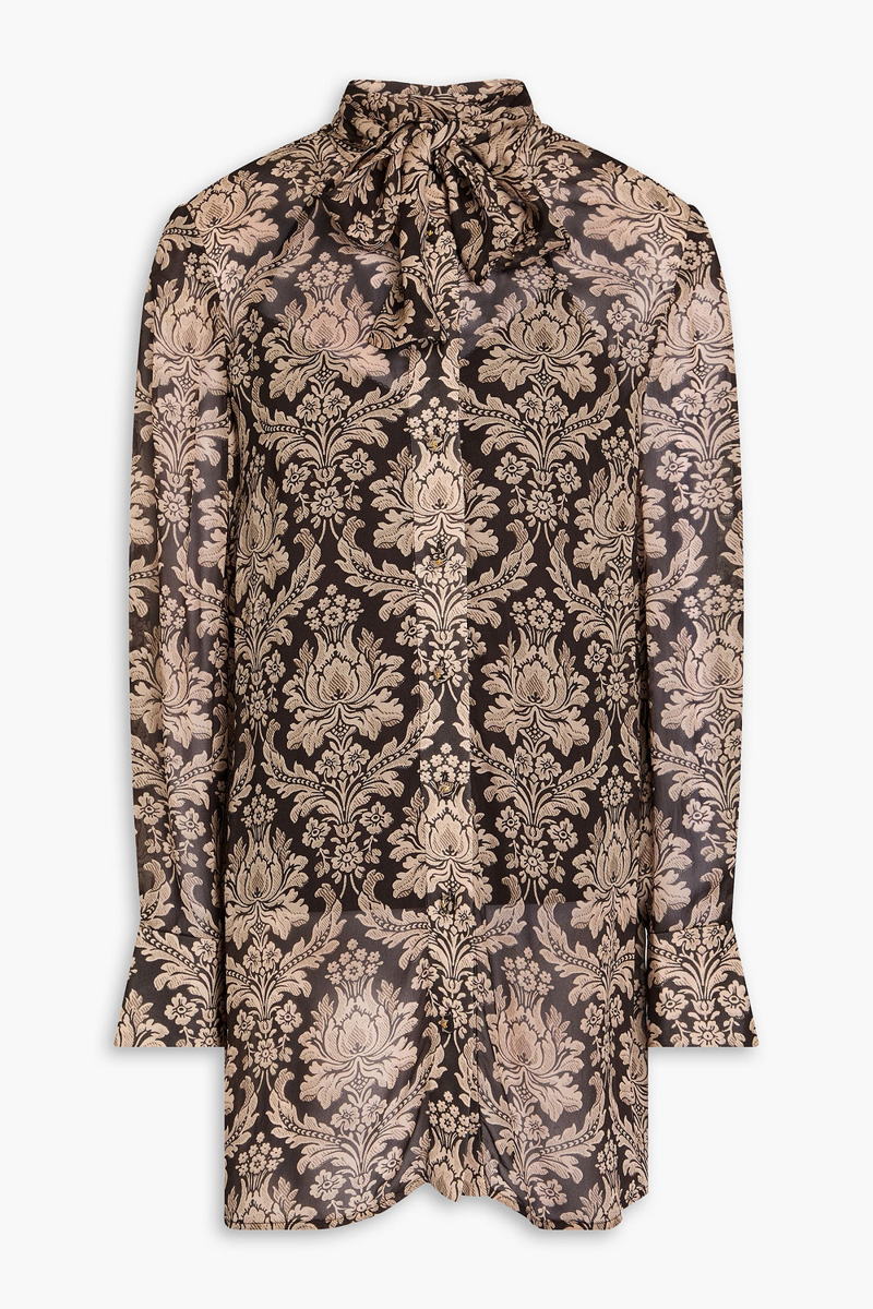 zimmermann - floral-print chiffon shirt - neutral - 00