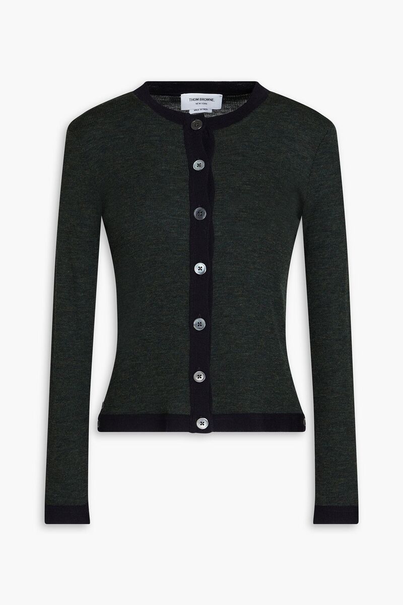 Thom Browne - Ribbed wool cardigan - Green - IT 36