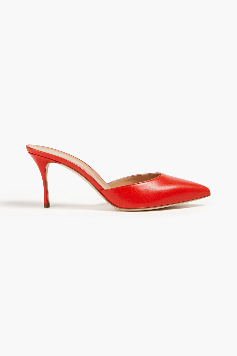 Sergio Rossi - Leather mules - Red - EU 36.5