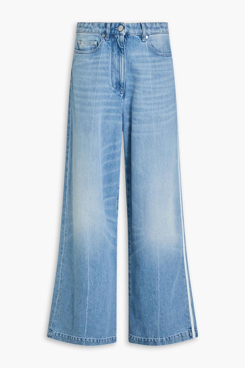 peter do - high-rise wide-leg jeans - blue - 25