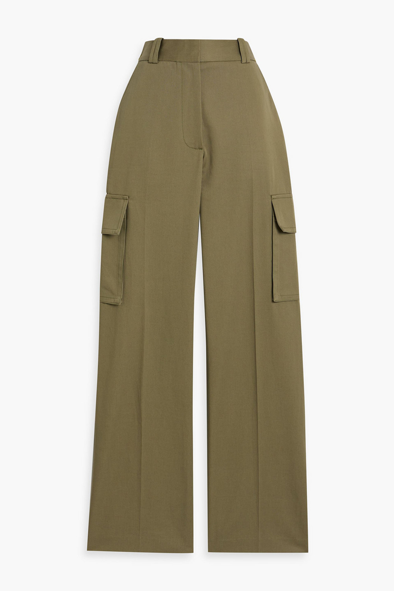 anine bing - dayton woven cargo pants - green - de 34