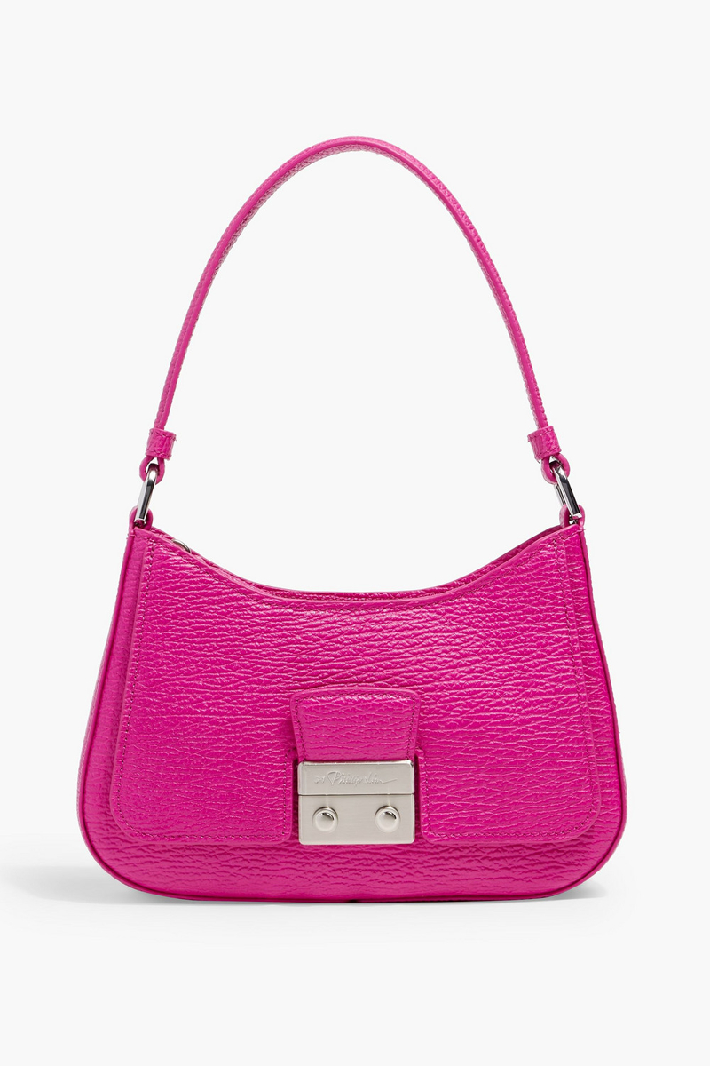 3.1 phillip lim - pashli pebbled-leather shoulder bag - pink - onesize