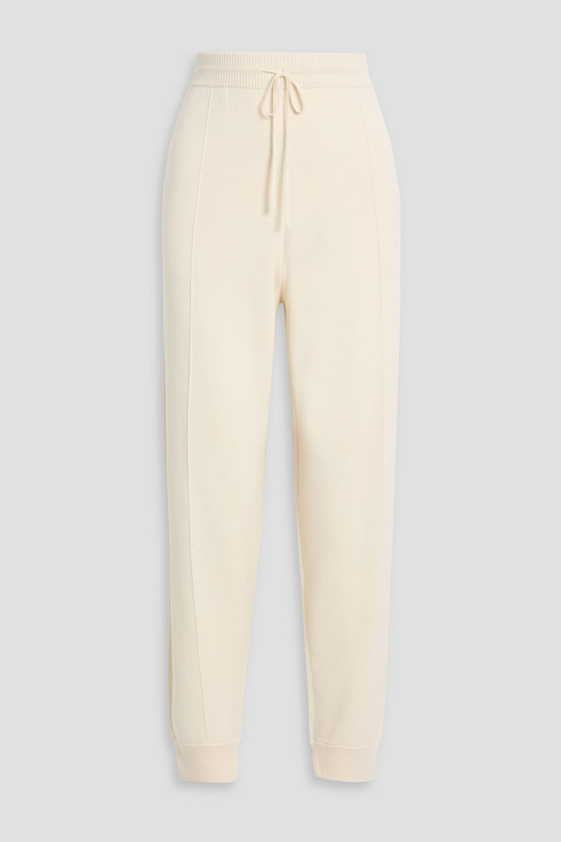 toteme - knitted track pants - white - xs