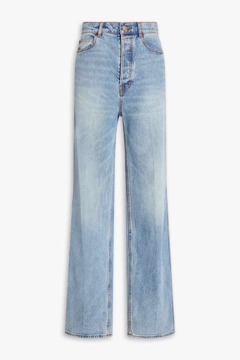 zimmermann - high-rise straight-leg jeans - blue - 27