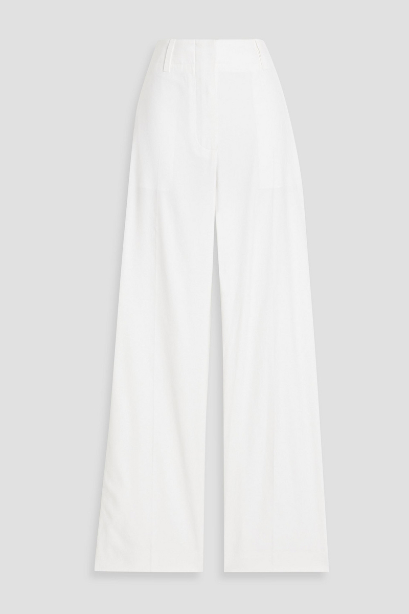 proenza schouler - joey woven straight-leg pants - white - us 4