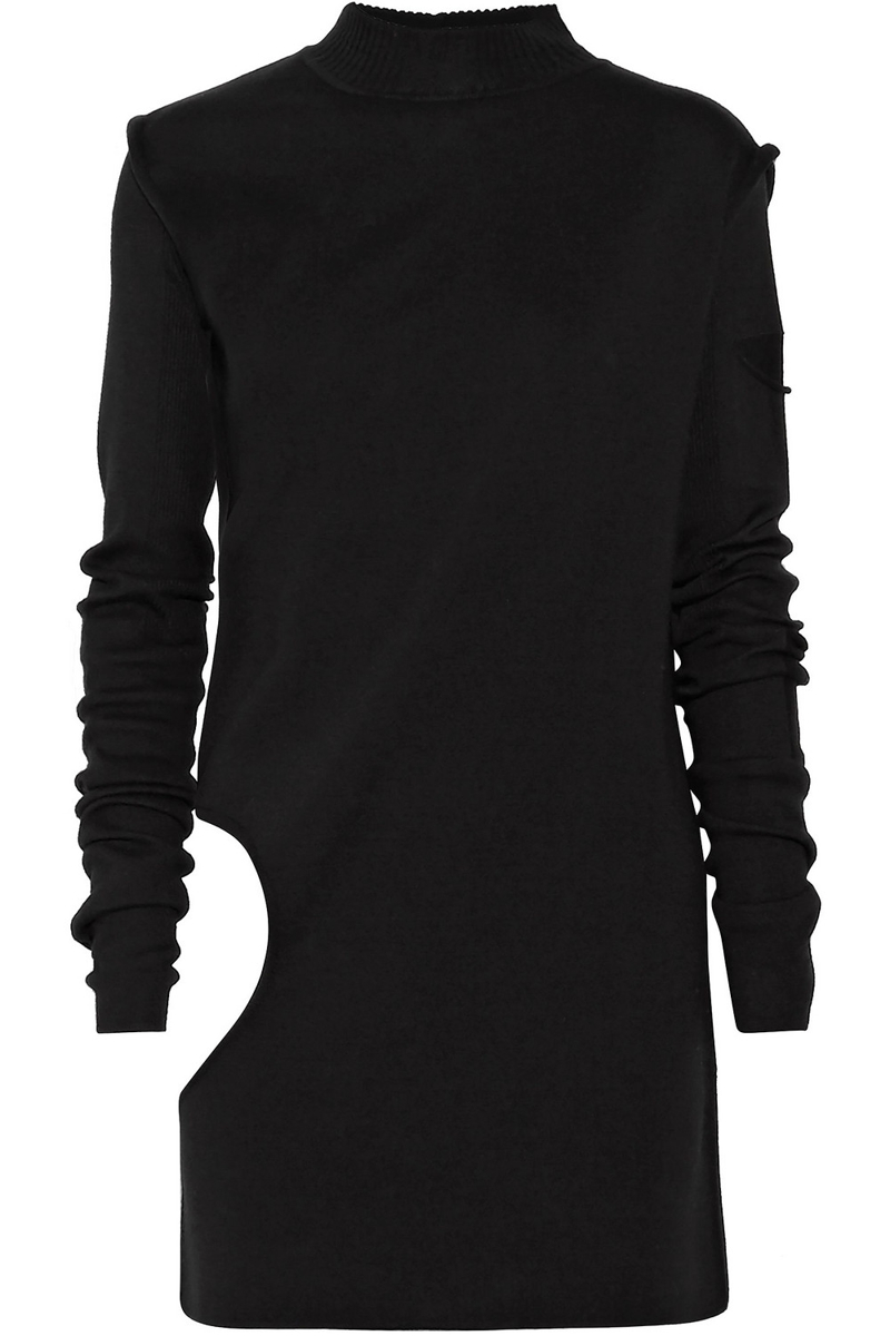 Rick Owens - Convertible cutout wool sweater - Black - M