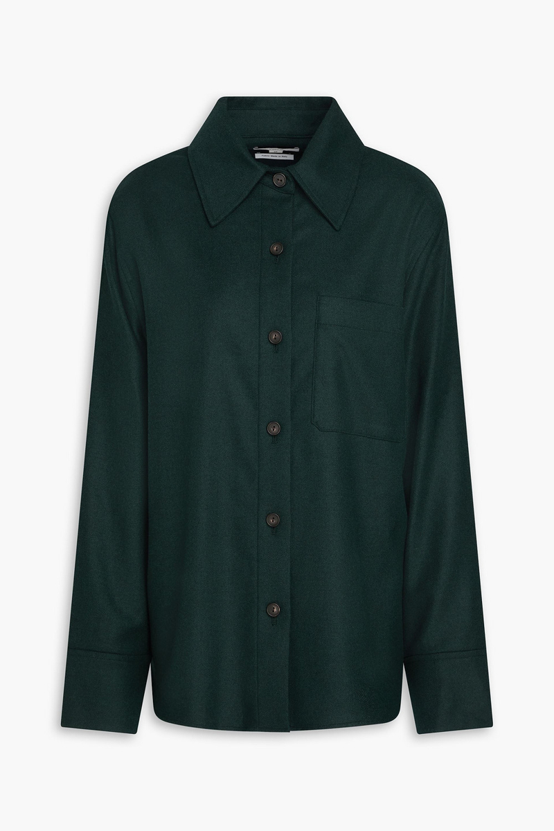 vince. - twill shirt - green - xs