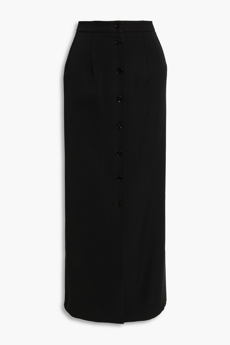 Jil Sander - Wool-crepe maxi skirt - Black - FR 34