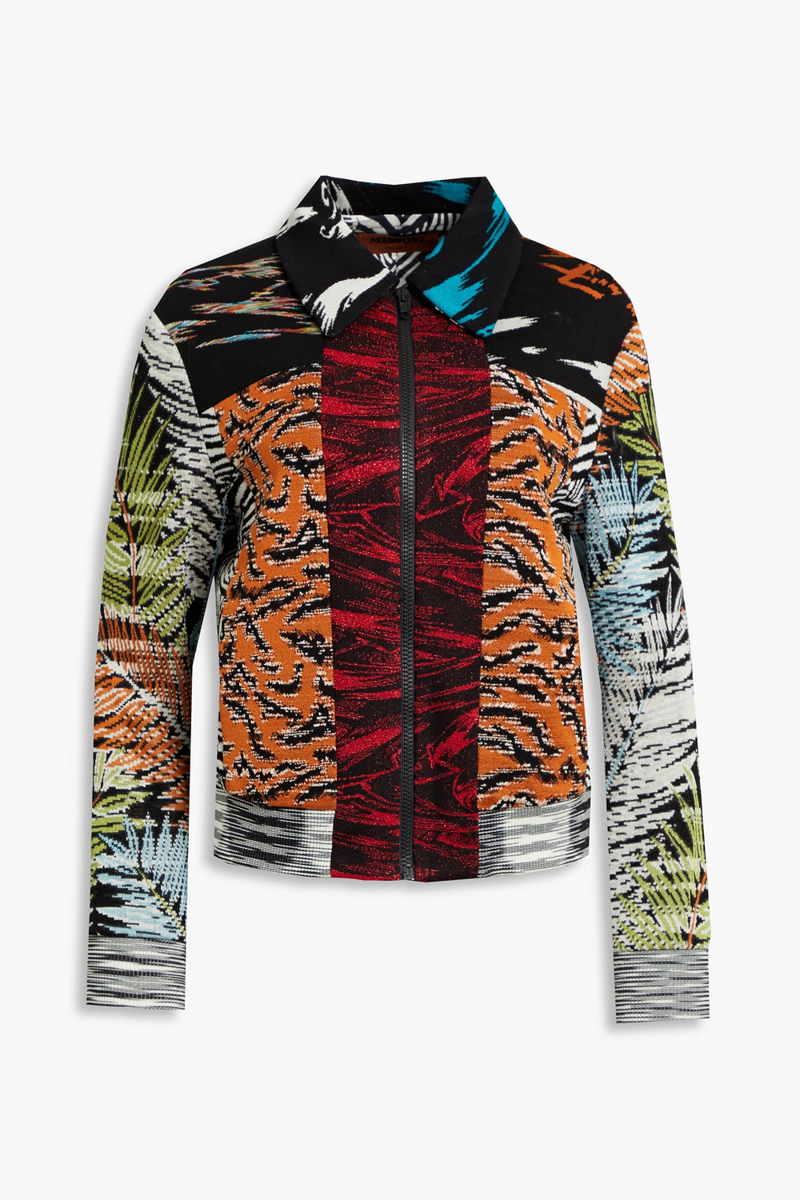 Missoni - Paneled jacquard-knit bomber jacket - Multicolor - IT 38