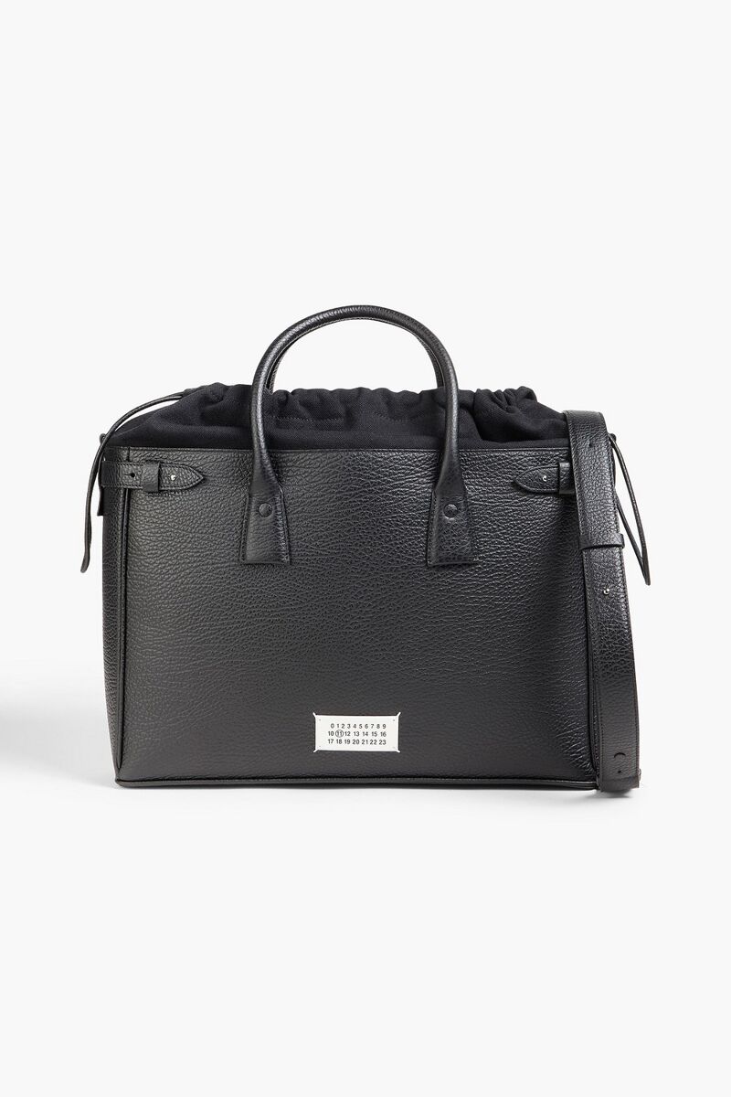 Maison Margiela - 5AC pebbled-leather and canvas tote - Black - OneSize