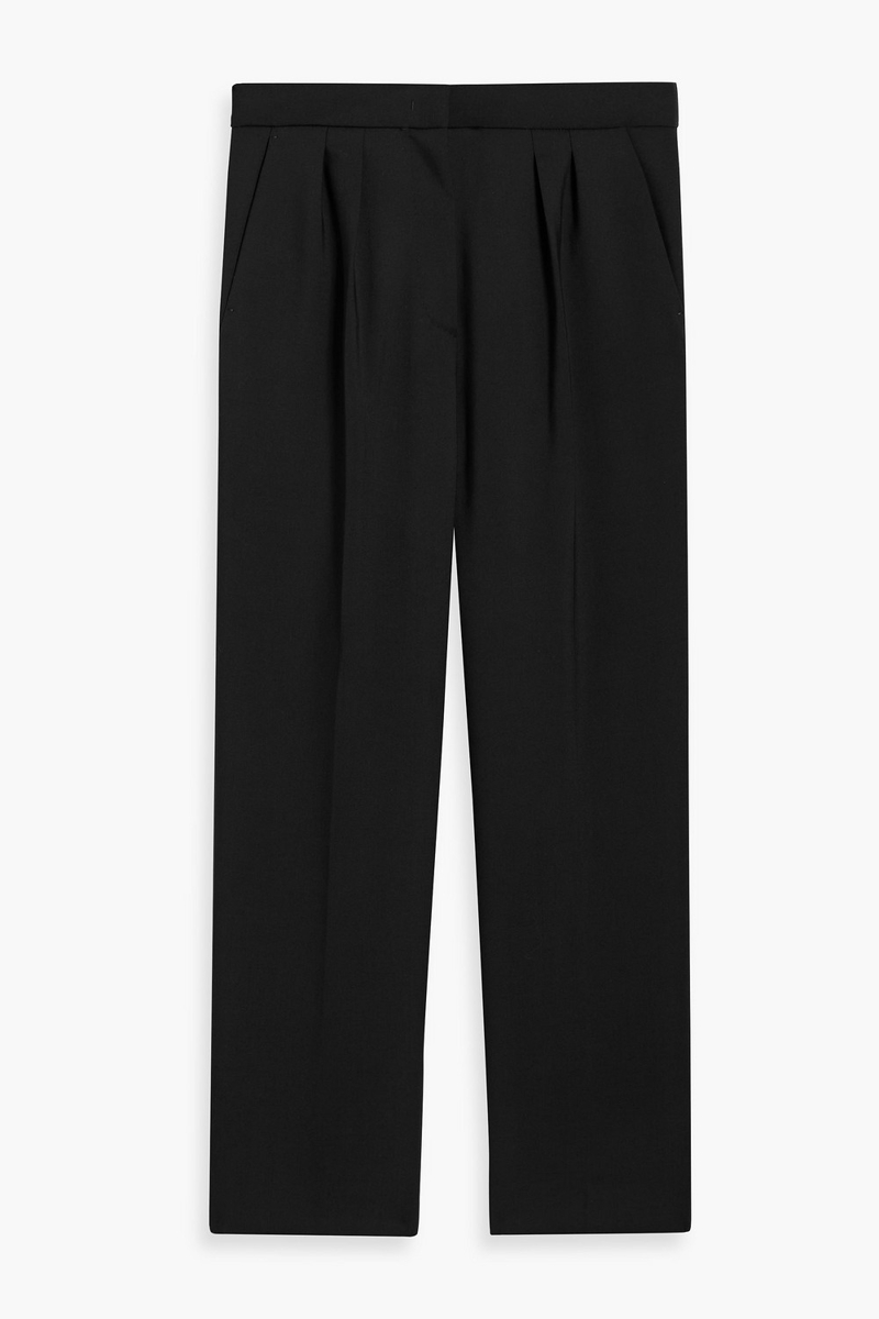 max mara - verbano wool-blend crepe straight-leg pants - black - it 38