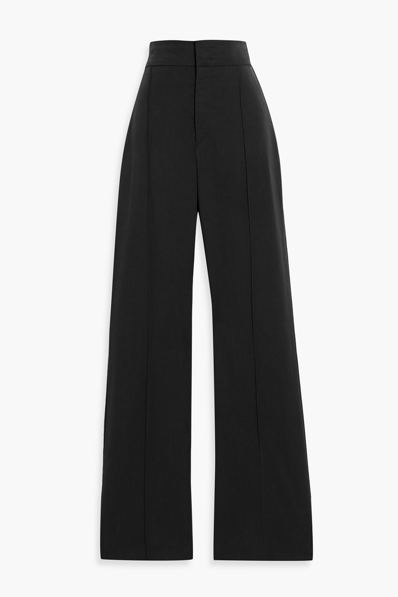 isabel marant - sorokia lyocell-blend straight-leg pants - black - fr 36