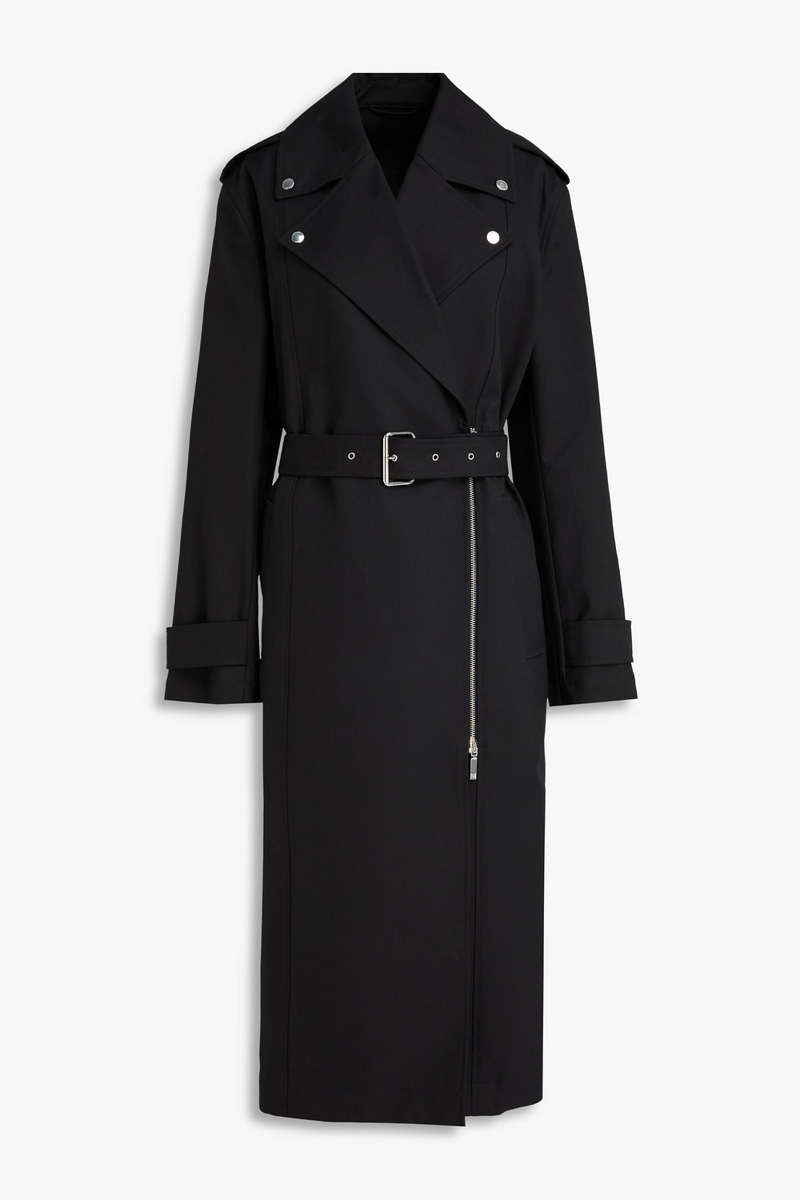 toteme - cotton trench coat - black - fr 32