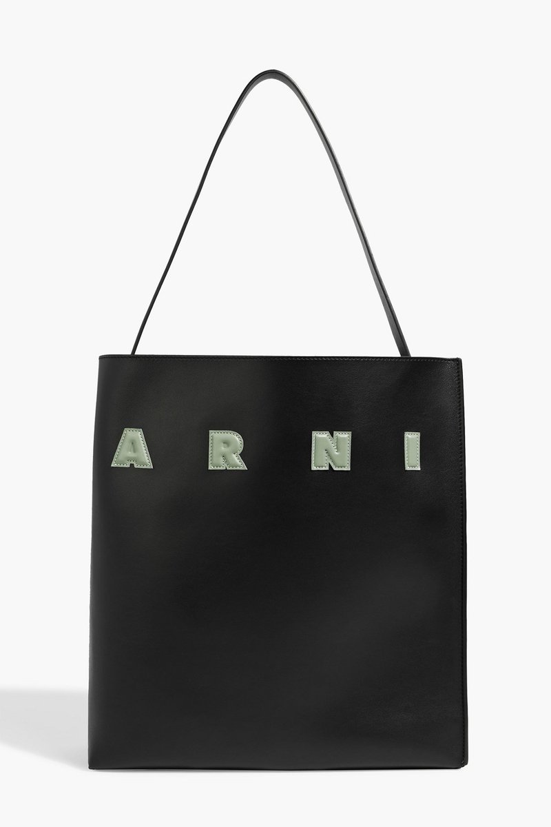 marni - museo leather tote - black - onesize
