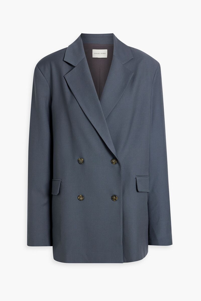 LouLou Studio - Donau double-breasted wool-twill blazer - Gray - M