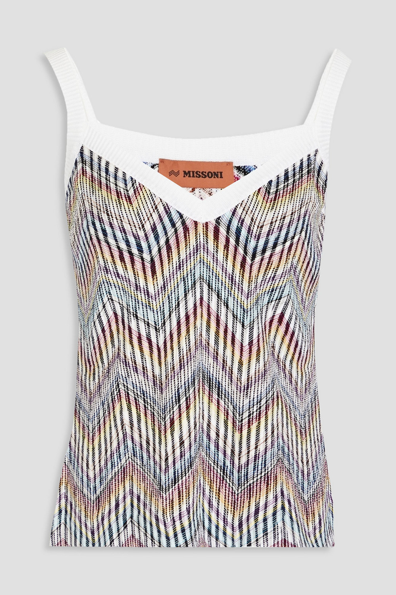 Missoni - Intarsia-knit cotton-blend top - White - IT 44