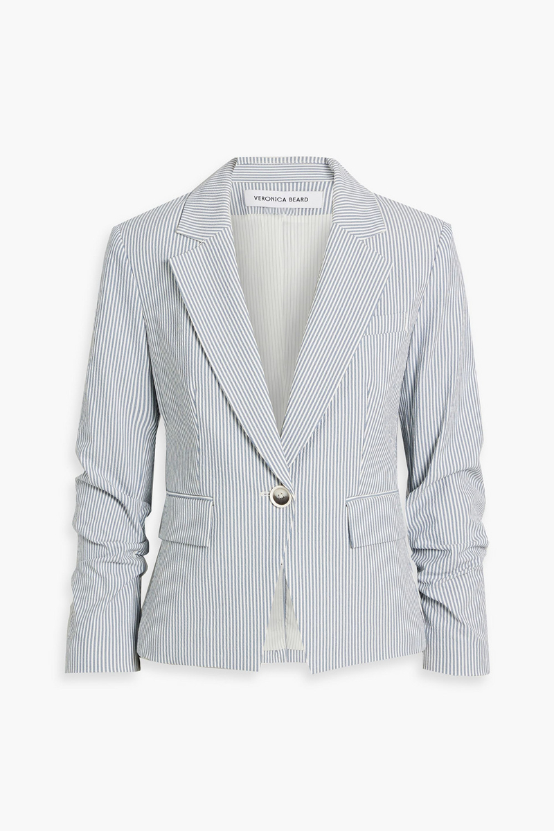 veronica beard - aaliyah striped cotton-blend blazer - blue - us 00