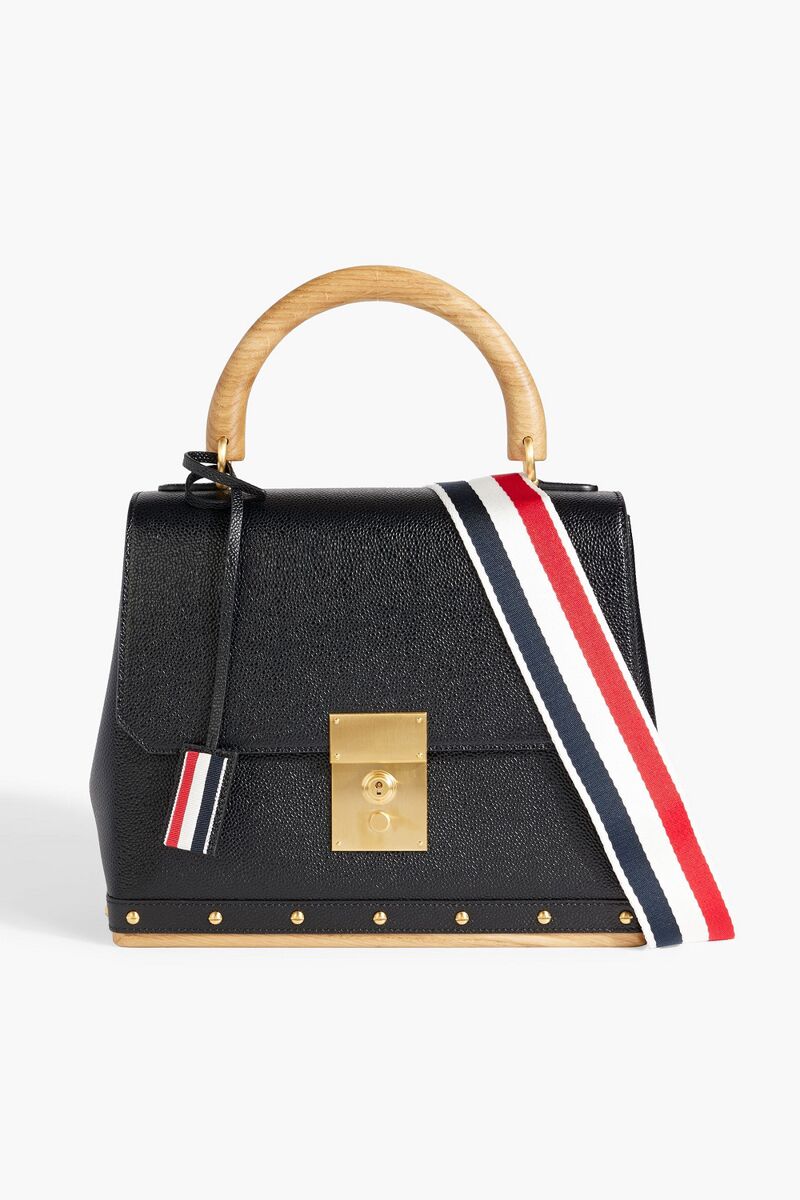 Thom Browne - Pebbled-leather tote - Black - OneSize