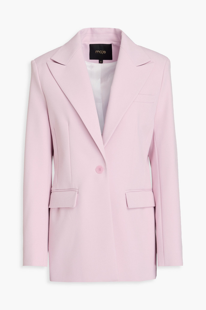maje - twill blazer - pink - fr 38