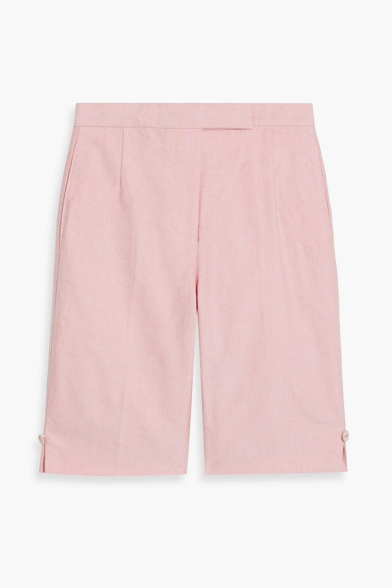 thom browne - cotton oxford shorts - pink - it 36