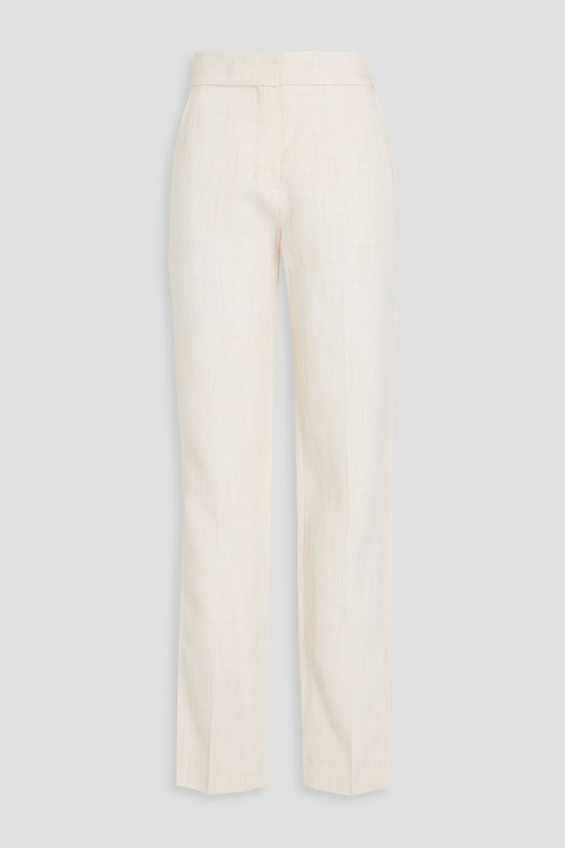 jacquemus - tibau linen-blend straight-leg pants - white - fr 38