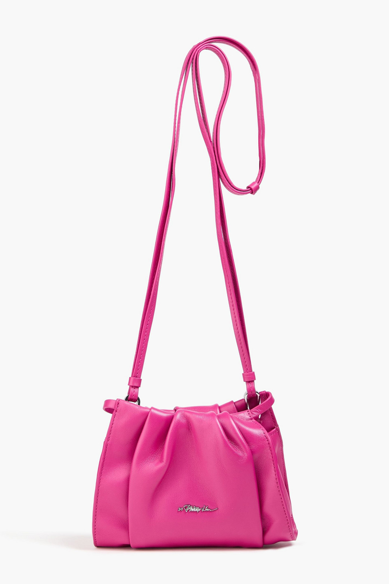 3.1 phillip lim - blossom pleated leather cross-body bag - pink - onesize