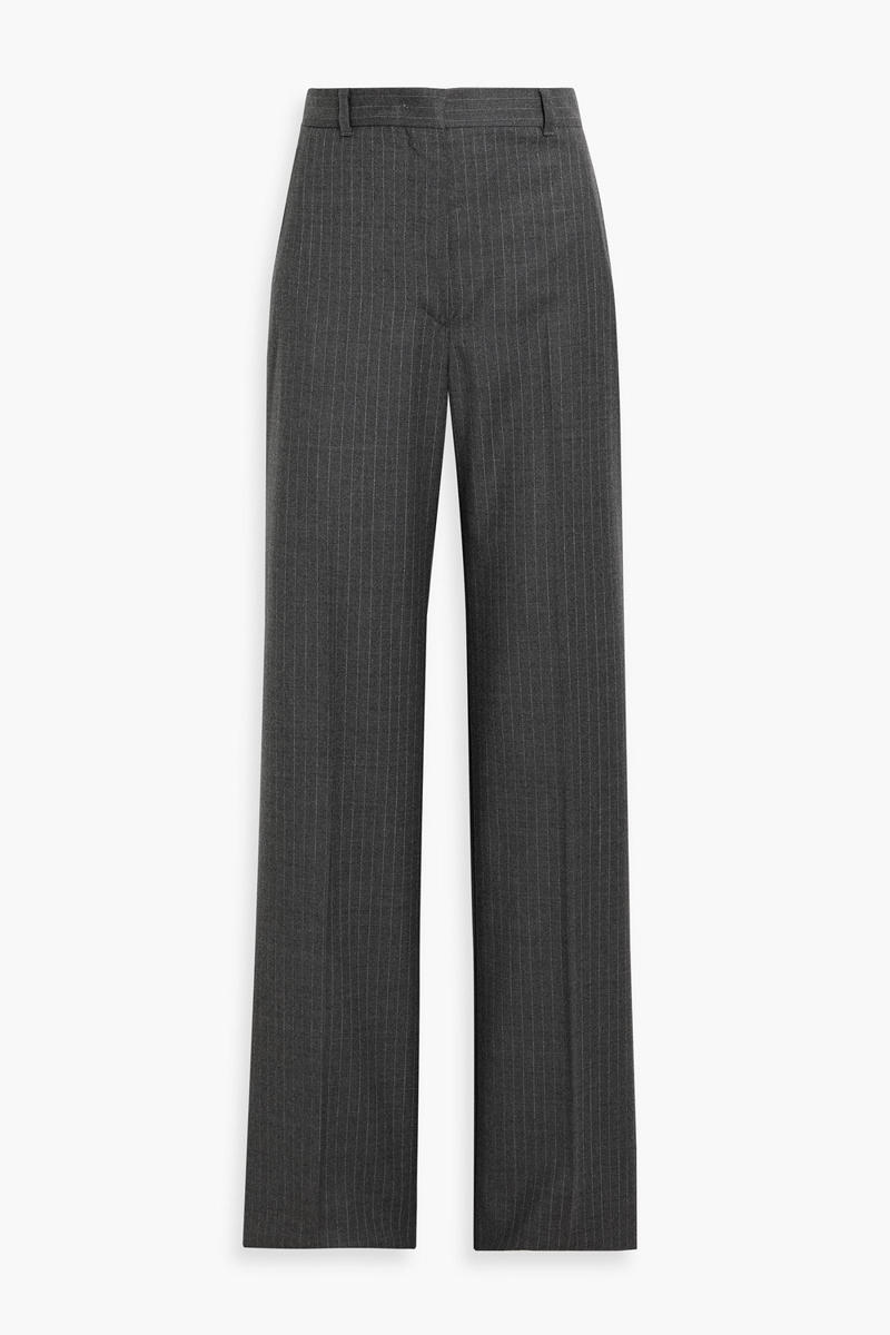max mara - gong pinstriped wool-blend straight-leg pants - gray - it 36