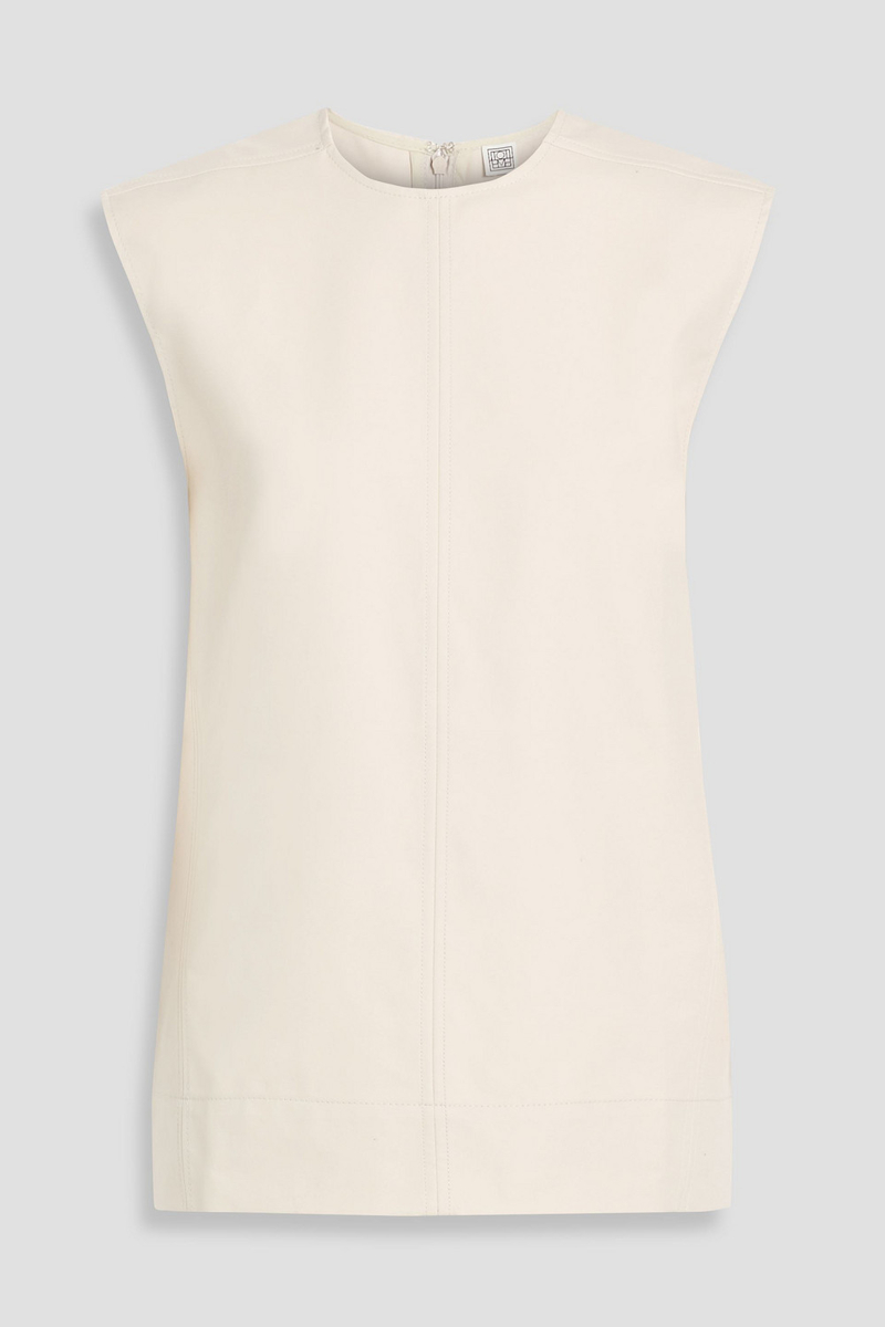 toteme - cotton-twill top - white - fr 30