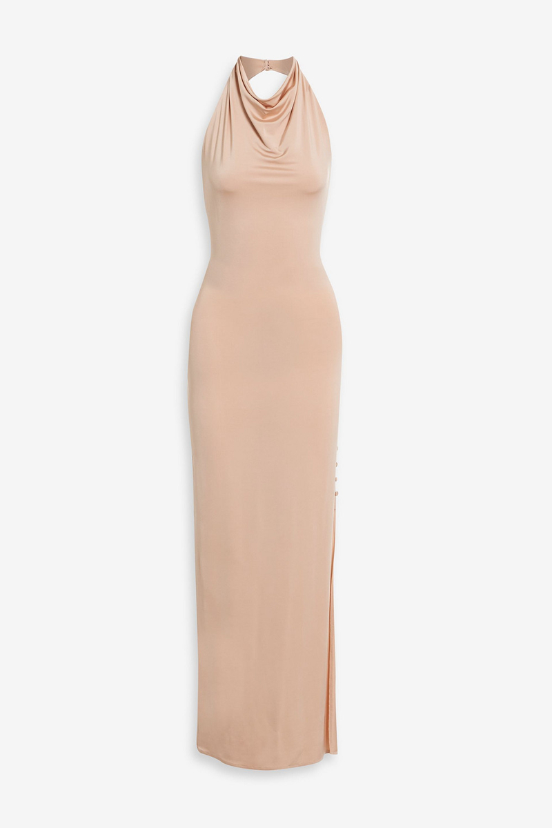magda butrym - draped stretch-jersey halterneck gown - neutral - fr 38