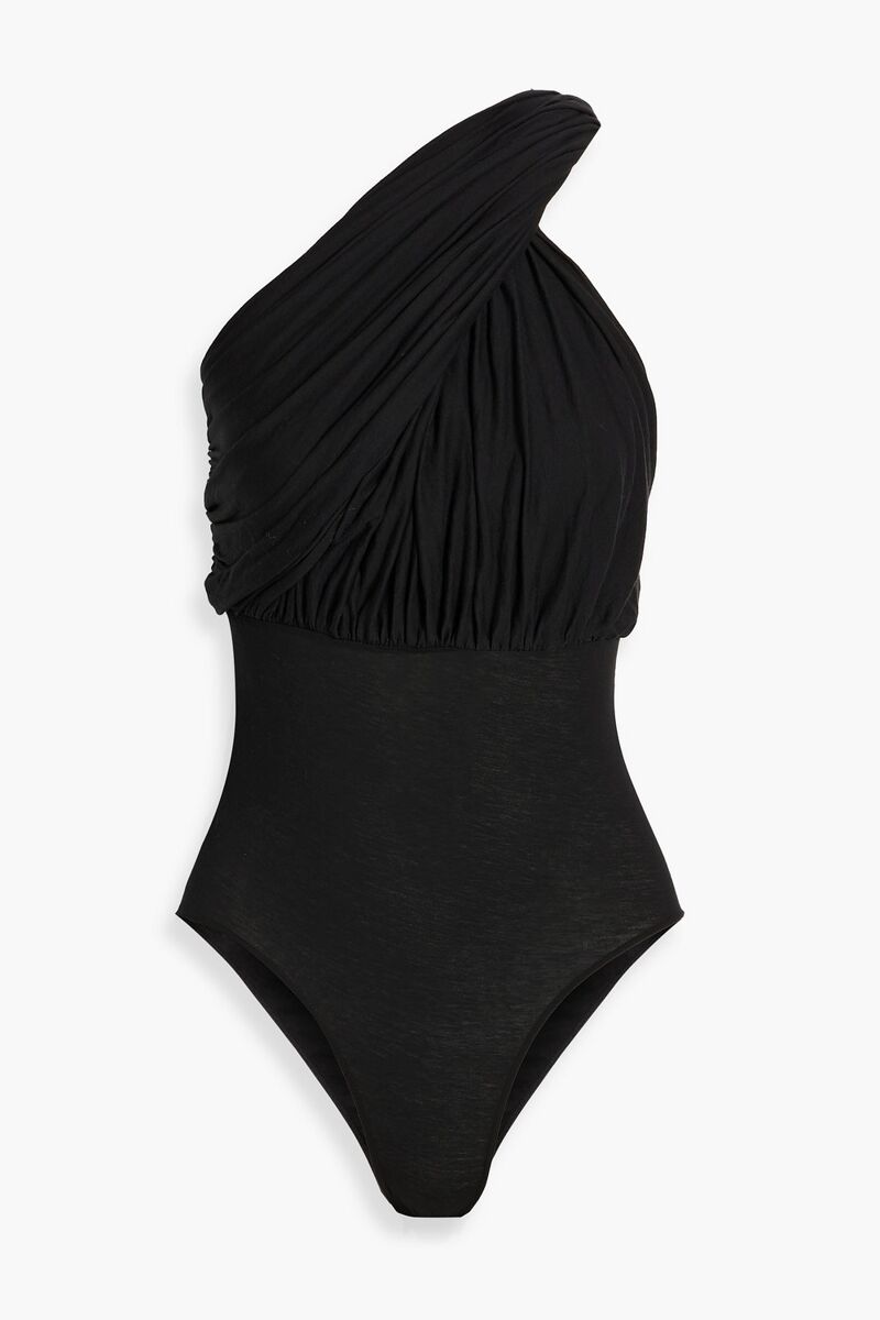 Rick Owens - Lido one-shoulder draped cotton-jersey bodysuit - Black - IT 38