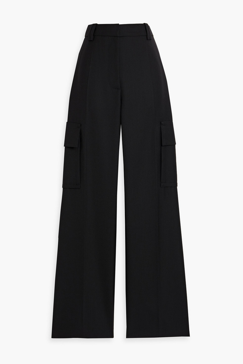 anine bing - dayton woven cargo pants - black - de 40