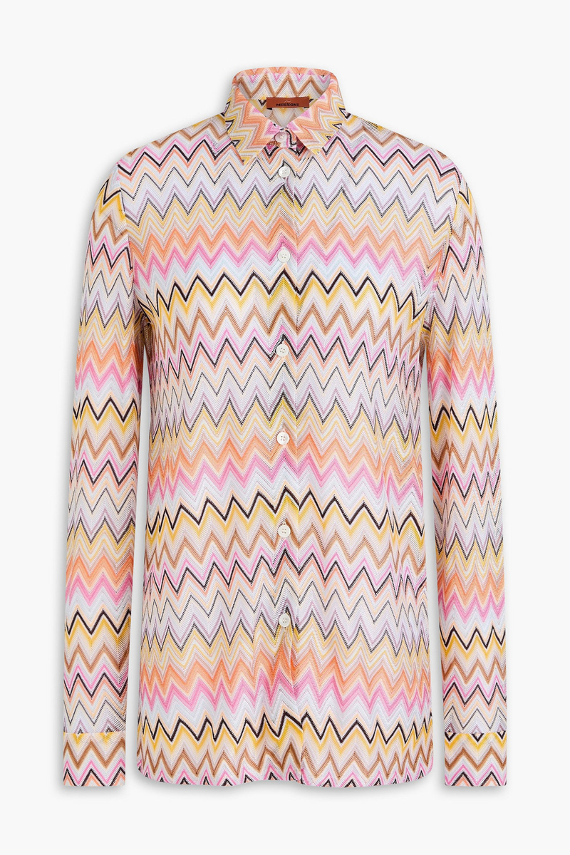 missoni - crochet-knit shirt - yellow - it 38