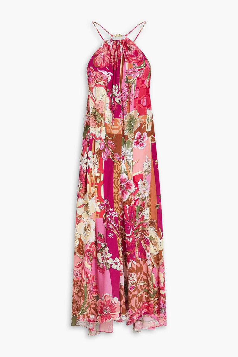 Camilla - Crystal-embellished printed silk crepe de chine maxi dress - Pink - S