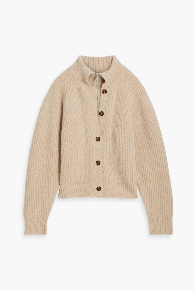 3.1 phillip lim - ribbed alpaca-blend cardigan - neutral - l