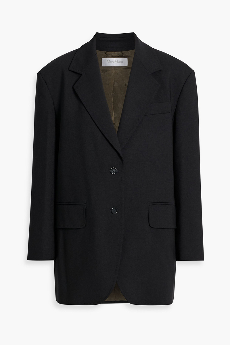 max mara - suez wool-blend blazer - black - it 38
